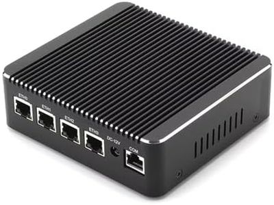 HUNSN Micro Firewall Appliance, Mini PC, VPN, Router PC, Celeron J4125, RS34g, AES-NI, 4 x Intel 2.5GbE I226-V LAN, 4 x USB, HDMI, SIM Slot, Console, Barebone, NO RAM, NO Storage, NO System