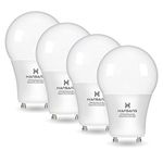 hansang GU24 LED Light Bulb,A19 Shape Bulb,9W (100W Equivalent),900 Lumens,2700K Warm White,Gu24 Twist Lock Base,Replacing CFL Ceiling Light for Home,Non-Dimmable 4 Pack