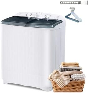 Erivess 2-in-1 Portable Twin Tub Washing Machine, 13lbs Wash 9lbs Spin Capacity, Compact Laundry Washer and Spin Dryer Combo for Apartment, Dorm, RV, Camping
