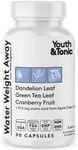 Youth & Tonic Water Weight Away 90 Pills - Natural Diuretic Supplement for Swelling Retention Belly Bloating for Women Men