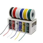 CBAZY™ Hook up Wire Kit (Stranded Wire Kit) 18 Gauge 6 Colors 16.4 feet Each Electrical Wire 18 AWG