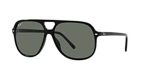 Ray-Ban RB2198 Bill Sunglasses, Black/Polarized Green, 60 mm