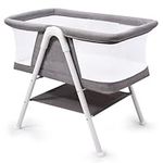 Bellababy Bedside Bassinet, Baby Crib, Lightweight and Breathable Mesh Design, Easy to Clean (Grey)