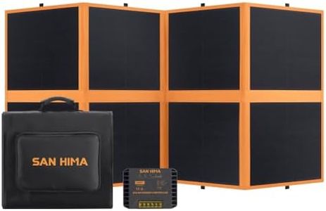 San Hima 260W Foldable Solar Blanket, HPBC High Efficiency Solar Panel with Upgraded MPPT & Anderson Plugs, ETFE Portable Lightweight Anti-Crack Solar for Most Batteries, for 12V Off-Grid System