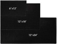 3Pcs Bar Mat Barber Mats for Clippers - Quality Rubber Bar Service Spill Mat Nonslip Flexible Barber Work Station Mat Restaurant Service Mat (3Pcs, 12×6 inch, 18×12 inch, 24×12 inch）