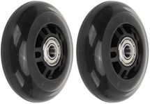 Inline Skate Wheels, 2 Pieces Wear Resistant PU Roller Skate Wheel Low Friction Low Noise Outdoor Skate Replacement Wheel High Temperature Resistance with 4 Carbon Steel 608 Bearings for Scooters