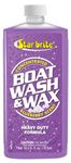 STAR BRITE Boat Wash & Wax - Heavy Duty Concentrate - Clean, Shine & Protect in One Easy Step - Blueberry Scent - 16 OZ (089816) purple