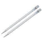 sourcing map 2pcs Ground Rod Cold Galvanized Grounding Pin 1.6ft Straight Single Hole Grounding Stake for Antenna Satellite Dish Electric Fence