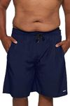 HOdo Mens Big Tall Swim Trunks (Plus Size 2XL-6XL) Navy