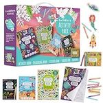 THE TWIDDLERS - Activity Pack for Children, Colouring Book Collection with Art Scratch Pads, 36 Crayons, Stickers, Great as a Kids Travel Pack, Art Birthday Gift for Boys & Girls