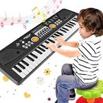 WOSTOO Piano Keyboard 49 Key, Portable Electronic Kids Keyboard Piano Educational Toy, Digital Music Piano Keyboard with Microphone for Kids Girls Boys