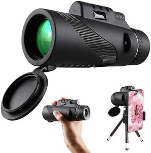 40x60 Monocular-Telescope High Powered Monocular for Adults Monocular for Smartphone Adapter Monocular Telescope Hunting Wildlife Bird Watching Travel Camping Hiking