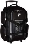 Fila Unisex-Adult 22" Lightweight Carry On Rolling Duffel Bag, Black, One Size