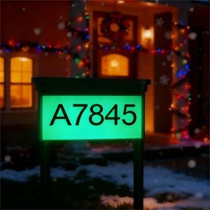 Solar House Numbers For Outside，with Ground Stake - Solar Powered Waterproof LED Light for Outdoor House Number Sign