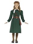 Smiffys WWII Evacuee Girls Fancy Dress British World War 2 Book Day Childs Kids Costume Green Tween 12 -14 Years