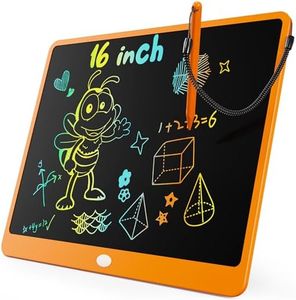 KOKODI LCD Writing Tablet, 16 Inch Colorful Toddler Doodle Board Drawing Tablet, Erasable Reusable Electronic Drawing Pads, Educational and Learning Toy for 3-6 Years Old Boy and Girls(Orange)