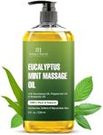 Botanic Hearth Eucalyptus Mint Massage Oil - Invigorating, Refreshing, and Relaxing - Massage, Made with Natural Oils - for All Skin Types - Men and Women 8 fl oz