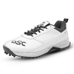 DSC Jaffa 22 Cricket Shoes for Mens, Size UK - 8, Color - White - Grey