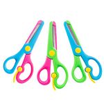 VGOODALL 3PCS Kids Scissors Safety Toddler Scissors Preschool Training Scissors for 3-5 Years Old Children DIY Art Craft Christmas Gifts 2-4