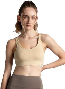 Jockey MI18 Women's Wirefree Padded Soft Touch Microfiber Elastane Stretch Full Coverage Sports Bra with Broad Underband Skin