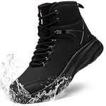 LARNMERN Mens Military Boots Waterproof Combat Tactical Boots Lace Up Lightweight Shoes for Hiking, Hunting, Working, Walking(10.5 UK,Black-1)