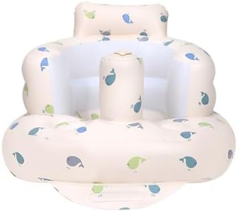 AirSwim Inflatable Baby Chair, Baby Inflatable Seat for Babies 3 Months and Up Summer Inflatable Baby Seat for Sitting Up, Blow Up Baby Floor Seat with Built in Air Pump, Whale