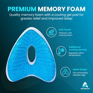 ORTHOBLOCK Memory Foam Knee Pillow – Ergonomic Leg Support Cushion