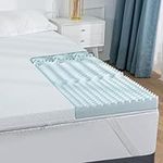 Aurorome 5-Zone Memory Foam Mattress Topper Double, Pressure-Relief Mattress Topper for Back Pain, Cooling Mattress Topper with Machine Washable Cover, CertiPUR-EU - Double Size(135x190x5cm)