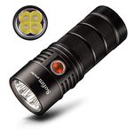 sofirn Flashlight High Lumens, 8000 Lumens Super Bright SP36 Pro Powerful Light USB C Rechargeable with 4*LED 5000K, Anduril 2.0 Programmable UI and Charging Cable（SP36Pro 5000k）