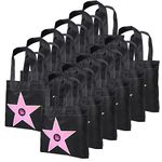 DOSTATNI 12 Pack Movie Night Supplies Carpet Star Gift Bags Red Carpet Party Bag Movie Night Party Favor Bags Birthday Party Decorations for Movie Theme Party Supplies 12.2 x 9 Inch, Black, Inches