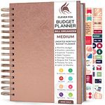 Clever Fox Budget Planner & Monthly Bill Organizer with Pockets. Expense Tracker Notebook, Budgeting Journal and Financial Planner Budget Book to Control Your Money. Medium (5.1" x 8.2") – Rose Gold