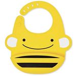 Skip hop Zoo Fold & Go Silicone bib -Bee
