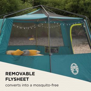 Coleman Octagon Blackout Dome Tent – 6-8 Person Waterproof Family Camping