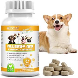 Allergie Tabletten für Hunde, 180Pcs Alergia Ayuda para Perros, gegen Allergien & Juckreiz und zur Stärkung des Immunsystems, lindert saisonale Allergien