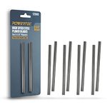 POWERTEC 12840-P5 3-1/4" HSS Hand Held Planer Blades Replacement for Bosch, Black&Decker, Craftsman, DeWalt, Hitachi, Ryobi, Makita, Porter Cable, Skil, Stanley, Wen - Set of 10