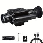 SUZLAZYR NK008 Digital Night Vision Scope for Hunting, 5X Digital Zoom 1080P Night Vision Monocular Riflescope, Built-in 850 IR Illuminator, 32GB Card Include