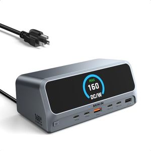 MOKiN Laptop Docking Station Dual Monitor for MacBook, Built-in 160W Power