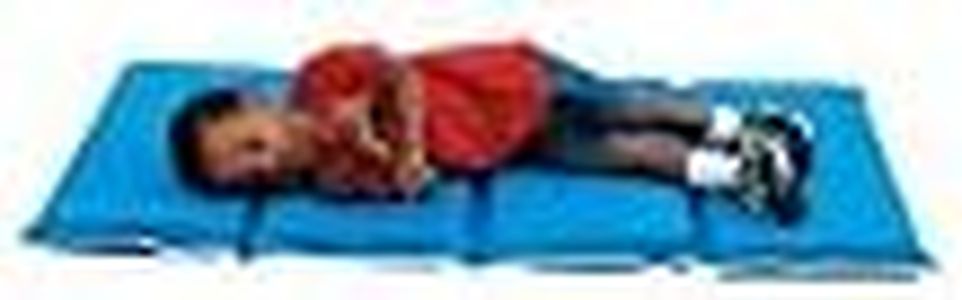 Children's Factory 2" Tough Duty Folding Blue Rest-Mat-, Classroom-Nap-Mats-for Preschools & Daycares, Foam-Napping-Floor-Mat-for Kids & Toddlers