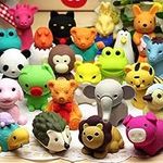 URSKYTOUS 60Pcs Animal Erasers Desk