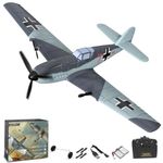 volantexrc RC Plane for Beginners, 3CH Remote Control Plane BF-109 RTFwith 2.4GHz 6-axis Gyro Stabilizer–Easy to Fly, RC Airplane Toy for Adults (762-6)