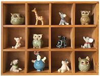 PRIMO SUPPLY 12-Slot Wood Display Cabinet - Square Cubby Shelf Organizer - Two-Way Tabletop or Wall Shelf - Farmhouse Decor Organizers and Storage - Rustic Wall Decor - Cube Storage & Display Cabinet