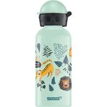 SIGG - Aluminium Kids Water Bottle - KBT Jungle TZZ - Leakproof - Lightweight - BPA Free - Climate Neutral Certified - Light Green - 0.4L