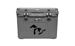 ViaVinyl Great Lakes Decal.Click for Size and Color Options! Great for Macbooks, Yeti tumblers, car Windows and More! (7"x4.5", Black)