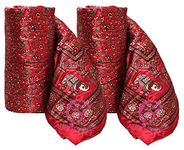 AUROSTYLE 400 TC Pure Silk Fabric/Filling Rajasthani Traditional Designs Printed Light Weight Jaipuri Single Bed Quilt/Razai/Rajai [Single Bed - 85x55 Inch, Set of 2 Pcs] (Design 19)