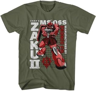 American Classics Mobile Suit Gundam Zaku II Anime TV Series Japanese Men's Short Sleeve T-Shirt Graphic Tees - Military Green