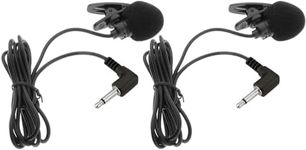 2 pcs Portable Lapel mic 3.5mm Audi