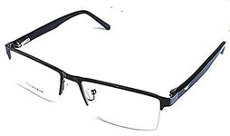 Eyewear World Blue Cut Glasses for Computer Anti Glare Blue Cut Glasses For Men And Women Blue Block Glasses For Men Computer Glasses For Eye Protection Dust Water Repellent Black Half Rimm (2.50)