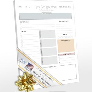 Merry Expressions Daily Planner To Do List Notepad with Undated 8.5x11" Tear-Off Sheets, Teacher Must Haves, Work from Home Essentials, Office Supplies for Desk Women, To-do Notebook