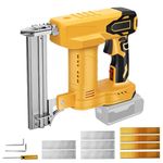 Cordless Nail Gun Compatible with Dewalt 20V Battery,Brushless 2 Mode, 18 Gauge 5/8 to 1-1/4 Inch,1000pcs Nails/Staples for Upholstery,Carpentry and Woodworking Projects(Tools Only)