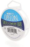 The Beadsmith Opelon Beading Cord – Stretch Jewelry Fiber – White Color, 0.7mm Diameter, 5-Meter Spool – Jewelry Making Cord for Creating Necklaces, Bracelets, and DIY Crafts